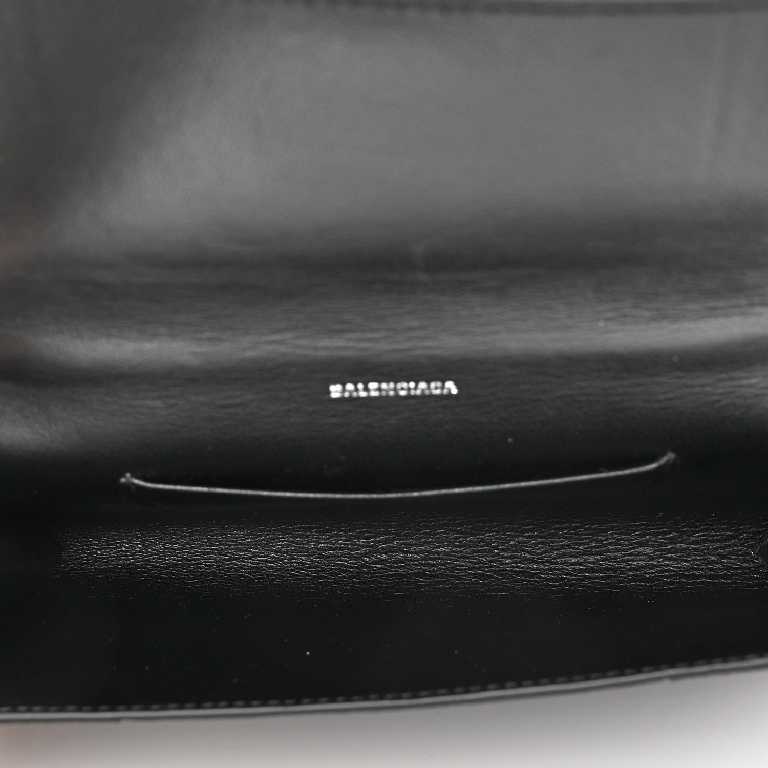 Balenciaga Grained Calfskin Hourglass Top Handle Crossbody Phone Holder Black 5 of 10
