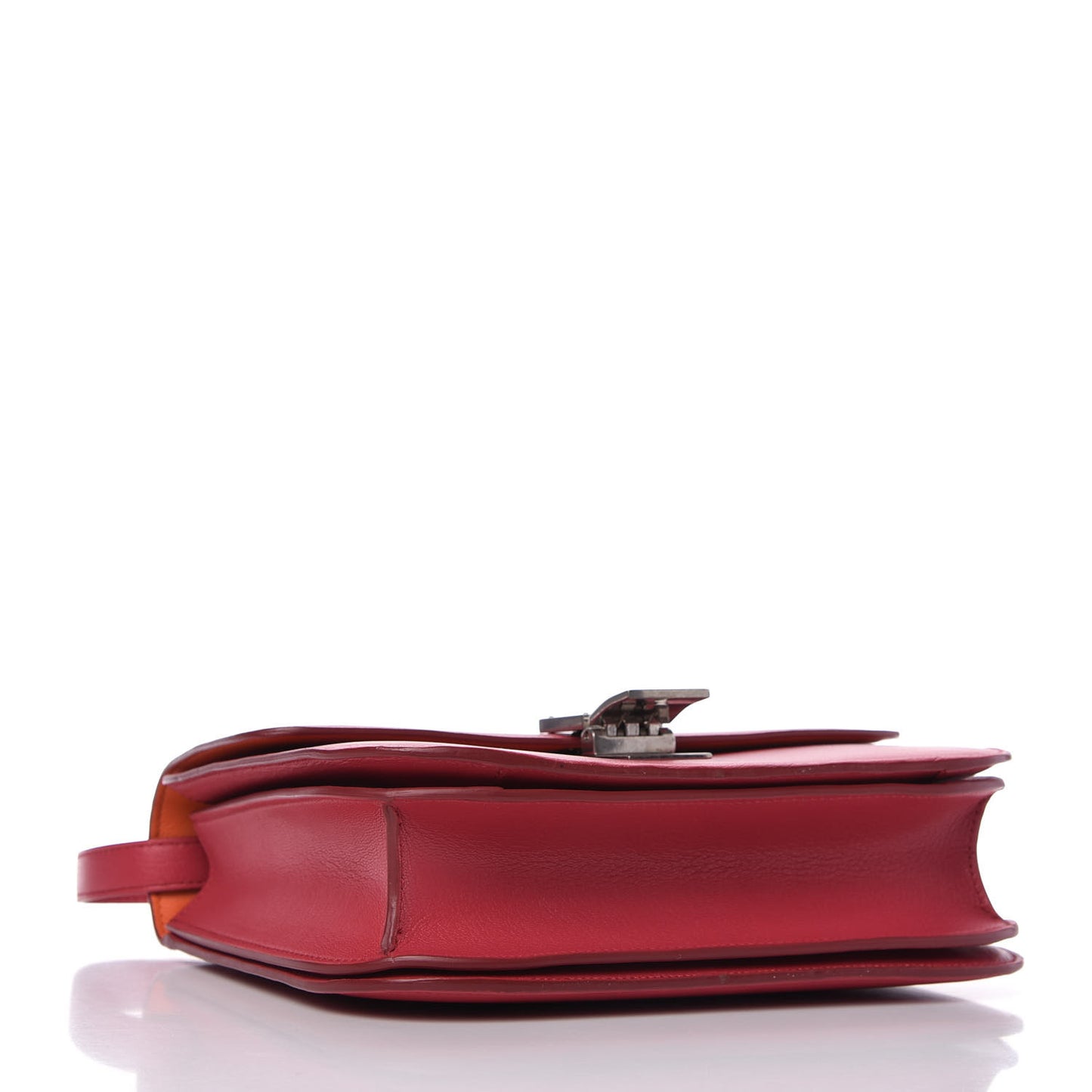 Goatskin Medium Classic Box Flap Bag Dark Pink