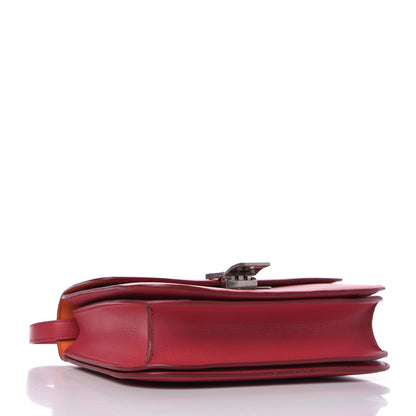 Celine Goatskin Medium Classic Box Flap Bag Dark Pink 4 of 9
