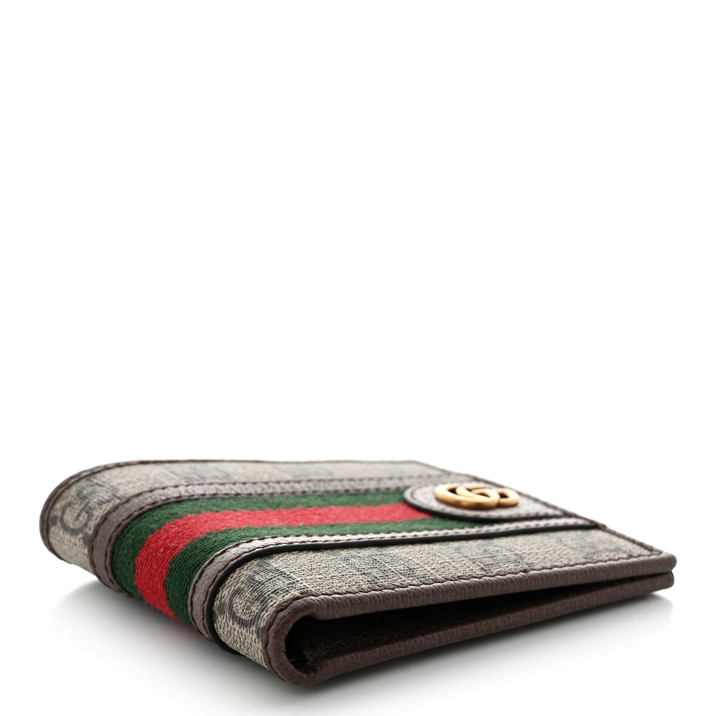 GG Supreme Monogram Web Mens Ophidia Bi-Fold Wallet Beige New Acero