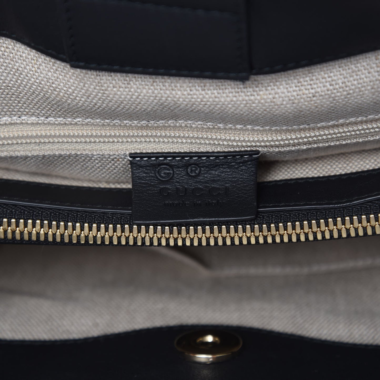 Soft Microguccissima Medium Tote Black