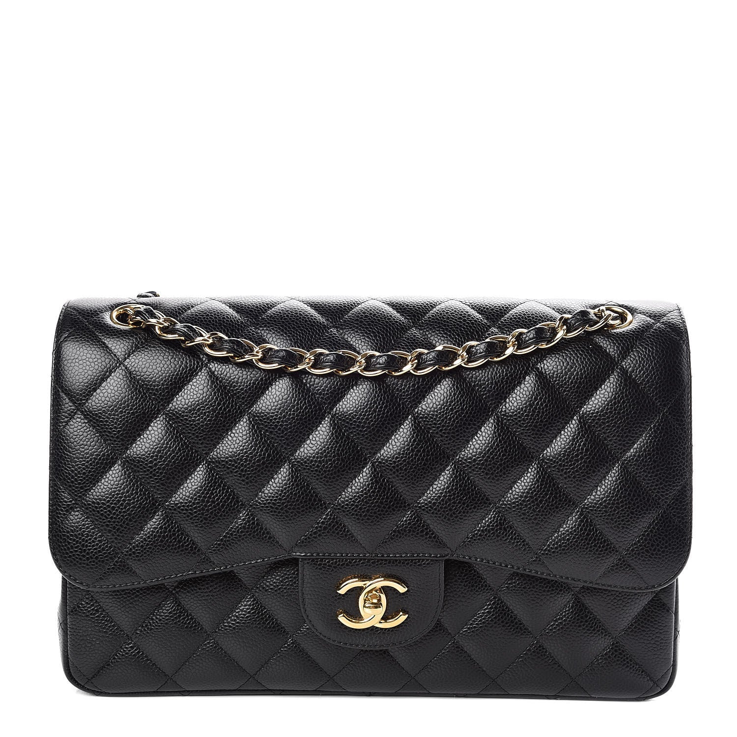 Chanel Caviar Quilted Jumbo Double Flap Black 1 of 9