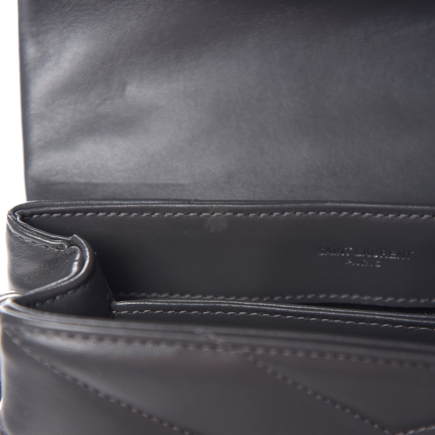 Calfskin Y Quilted Monogram Toy Loulou Crossbody Bag Asphalt