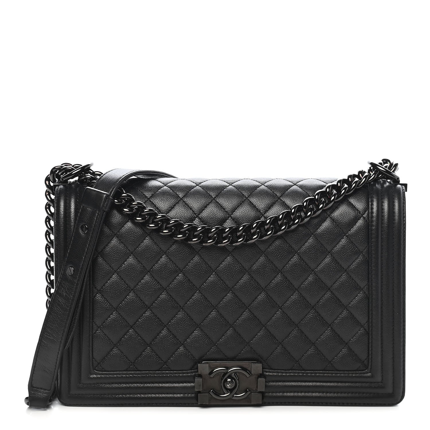 Chanel Caviar Quilted New Medium Boy Flap So Black 1 of 9