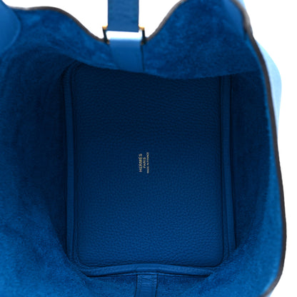Hermes Taurillon Clemence Picotin Lock 18 PM Bleu Frida 4 of 9