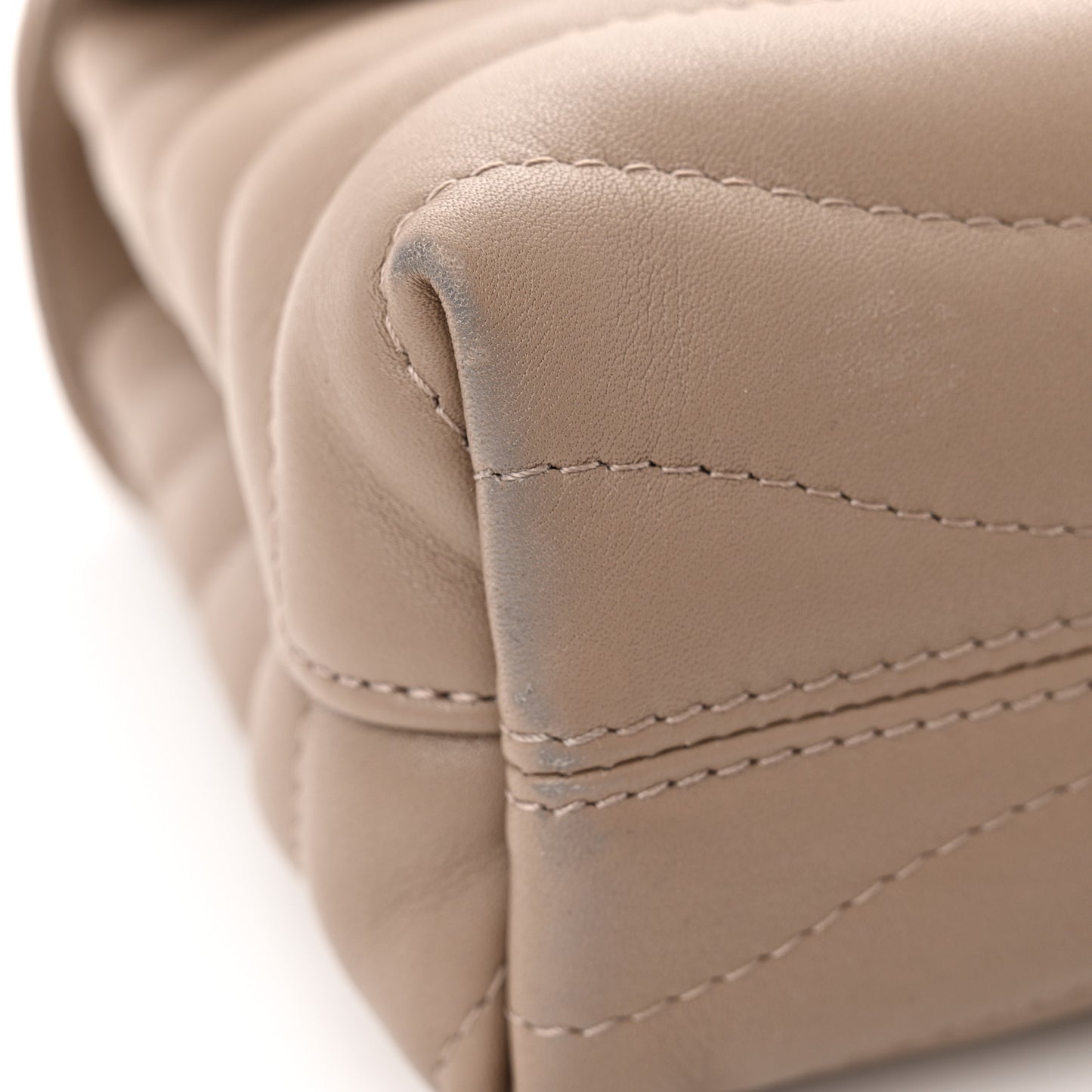 Calfskin LV New Wave Chain Bag Taupe