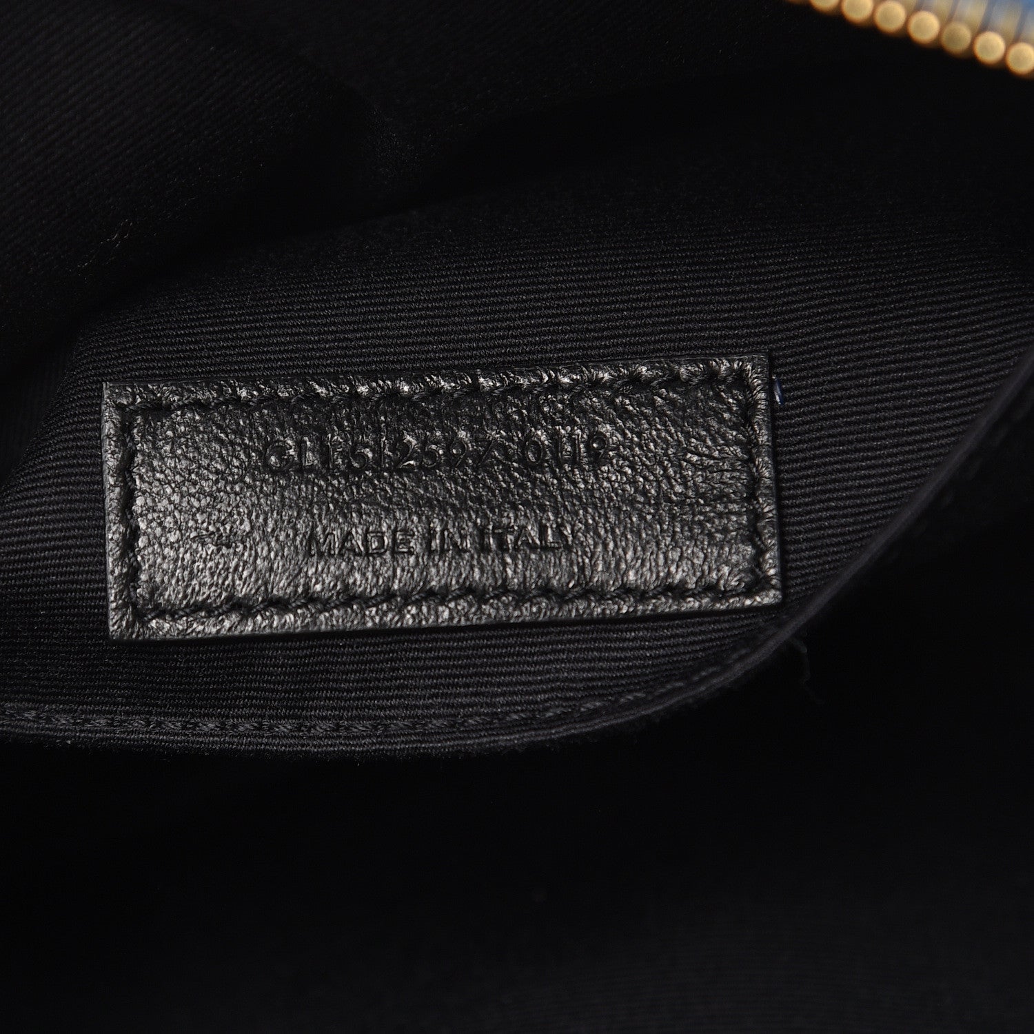 Saint Laurent Denim Matelasse Quilted Summer Embroidered Classic Monogram Camera Bag Blue 6 of 8