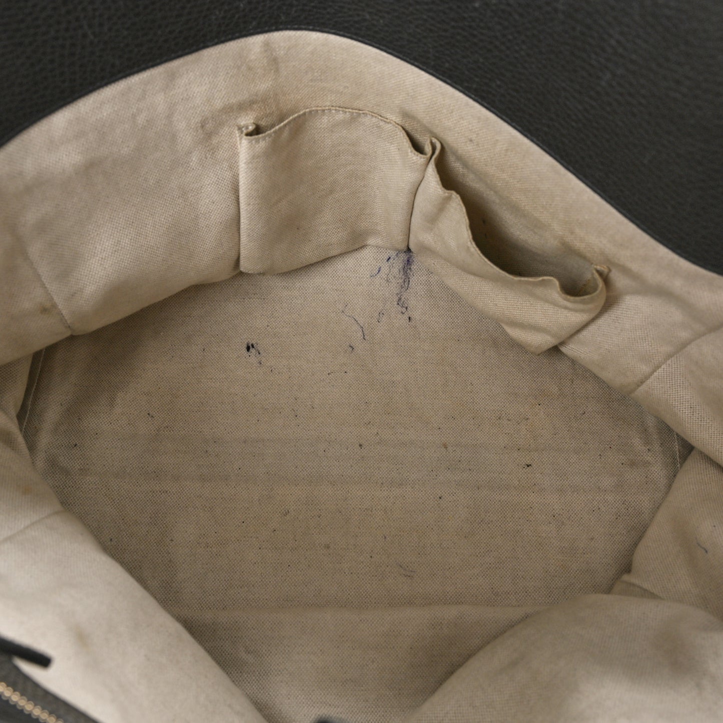 Pebbled Calfskin Medium Swing Tote Black