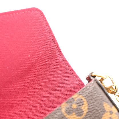 Louis Vuitton Monogram Pochette Felicie Chain Wallet Fuchsia 13 of 13