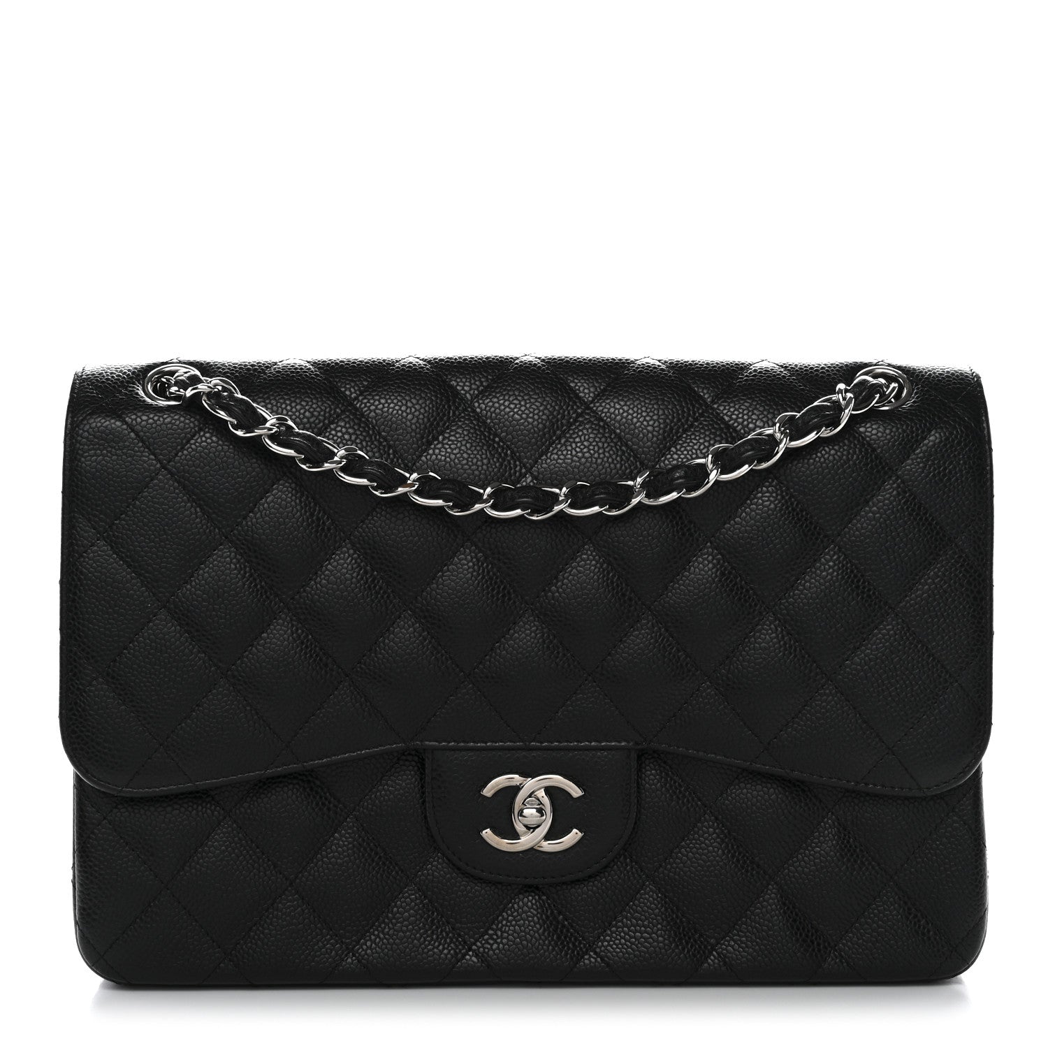 Chanel Caviar Quilted Jumbo Double Flap Black 1 of 13