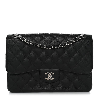Chanel Caviar Quilted Jumbo Double Flap Black 1 of 13
