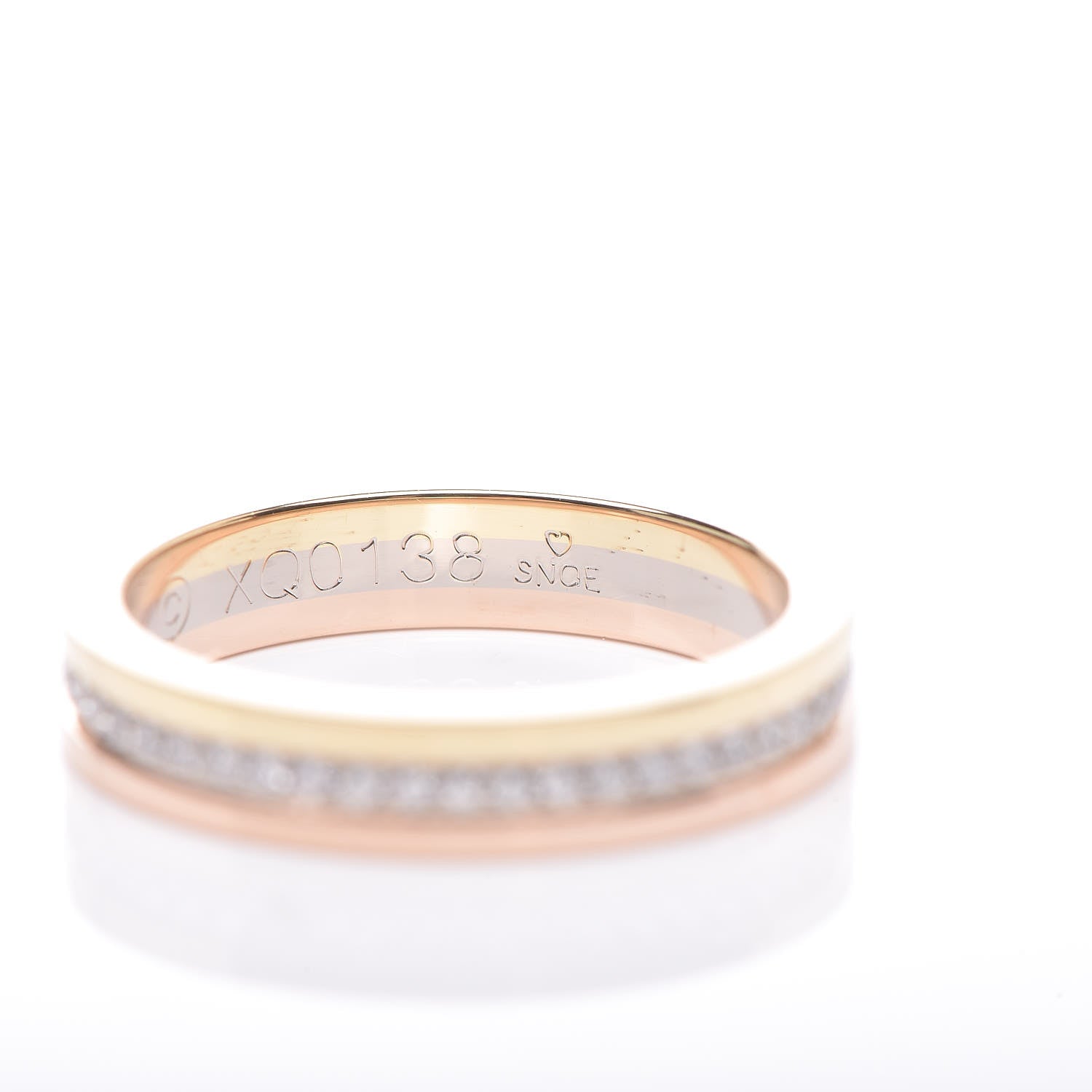 Cartier 18K White Yellow Pink Gold Diamond 2.5mm Vendome Louis Cartier Wedding Band Ring 48 4.5 6 of 7