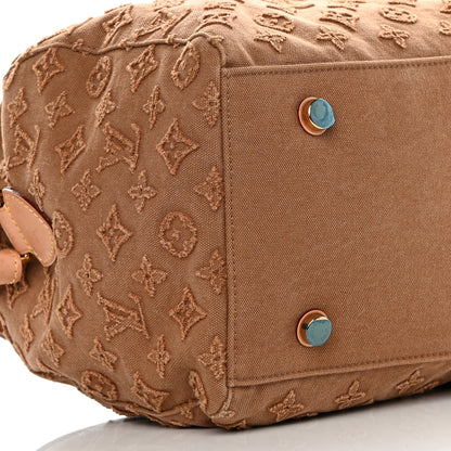 Louis Vuitton Denim Monogram Stone Speedy Bandouliere 35 Caramel 8 of 15