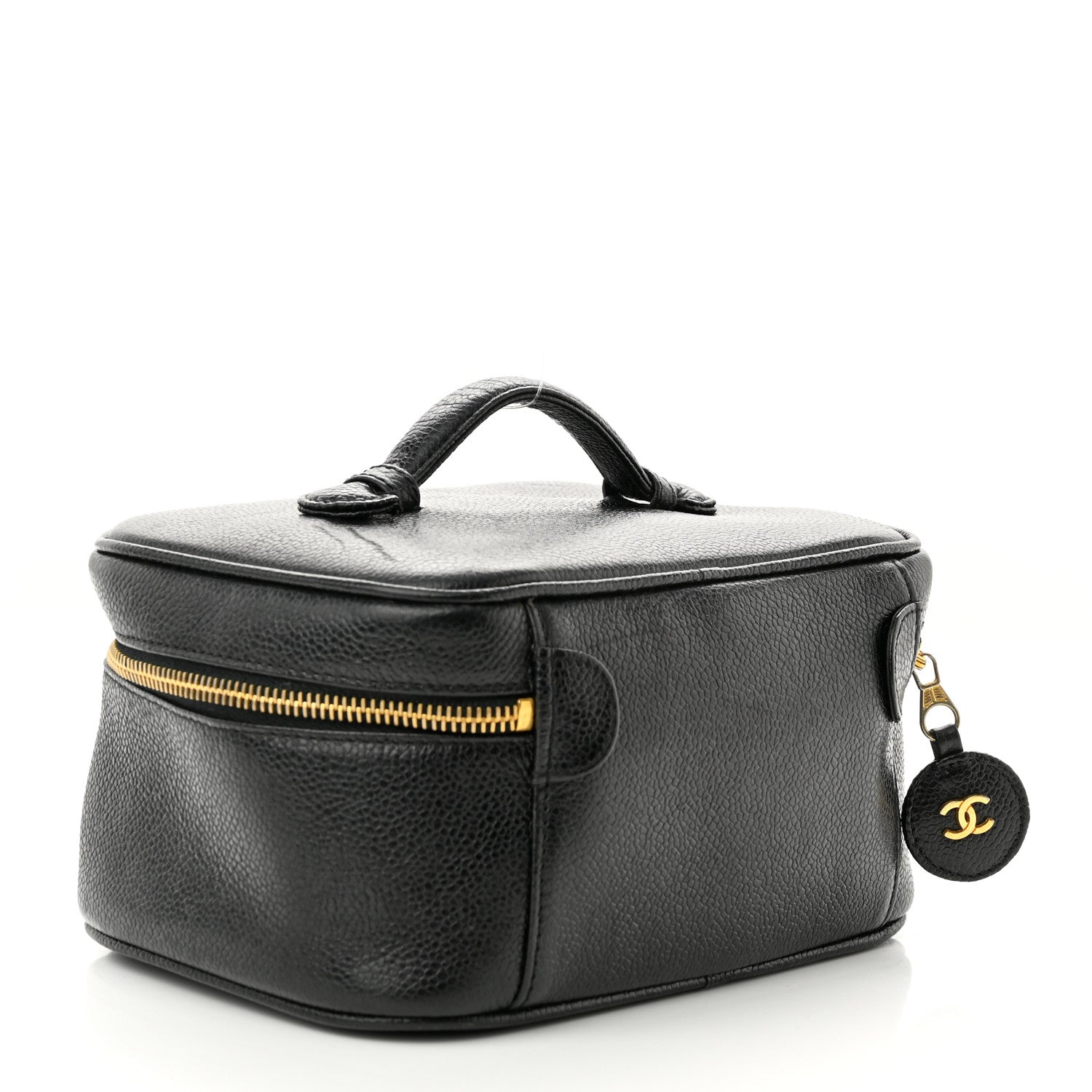 Chanel Caviar CC Vanity Cosmetic Case Black 3 of 10