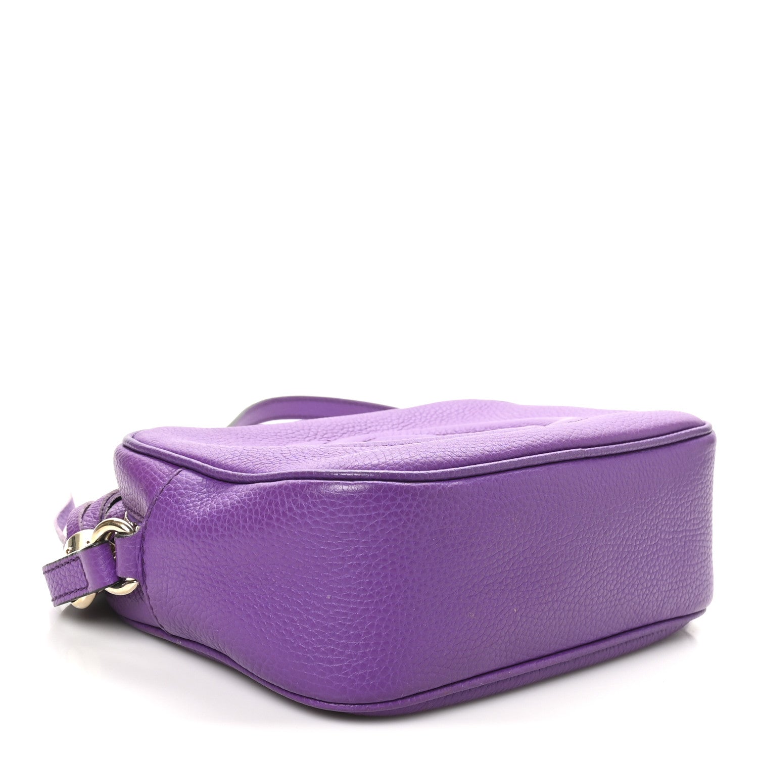 Gucci Pebbled Calfskin Small Soho Disco Bag Shine Purple 4 of 10