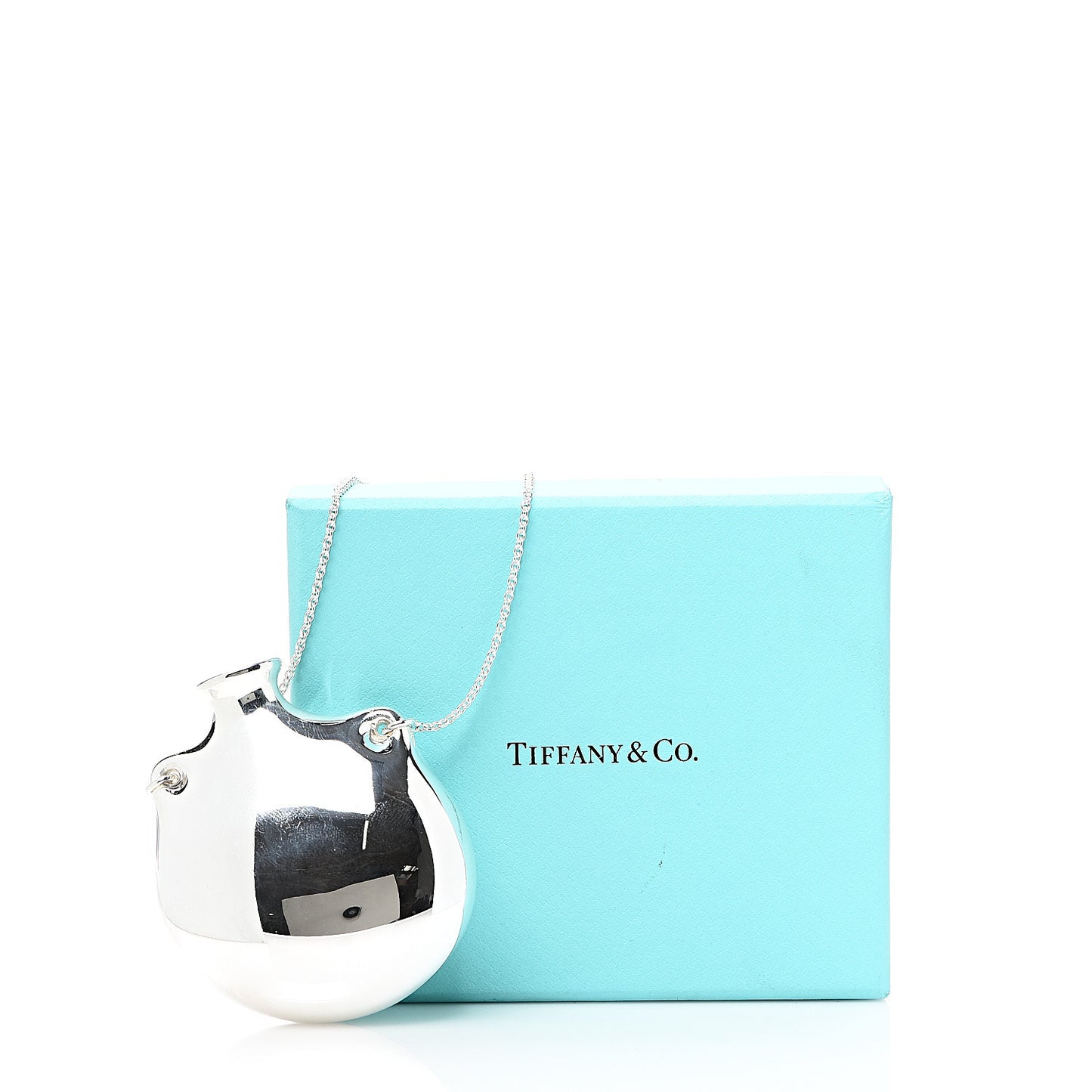 Sterling Silver Large Elsa Peretti Bottle Pendant Necklace