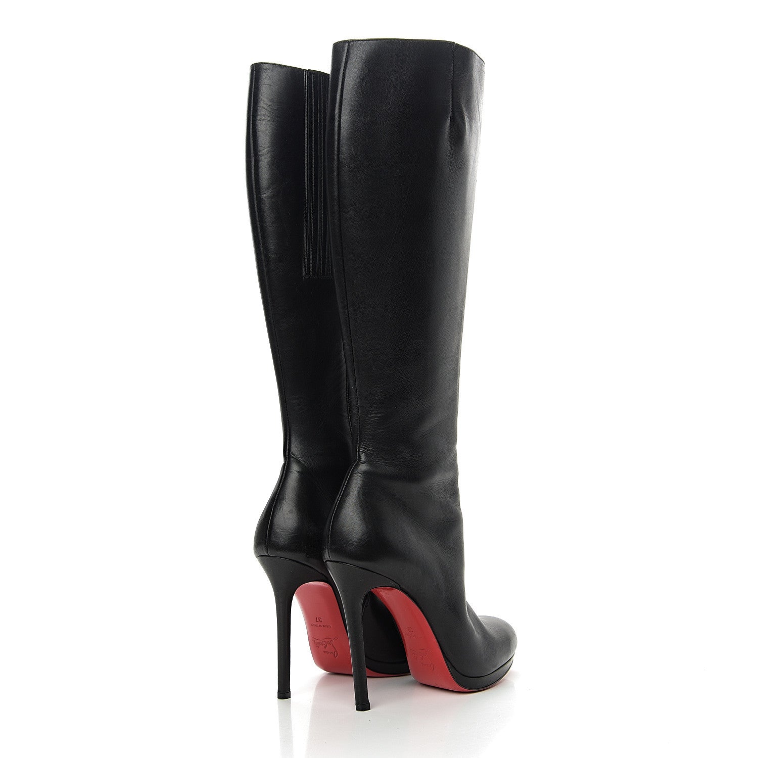 Christian Louboutin Calfskin Botalili 120 Tall Boots 37 Black 4 of 10
