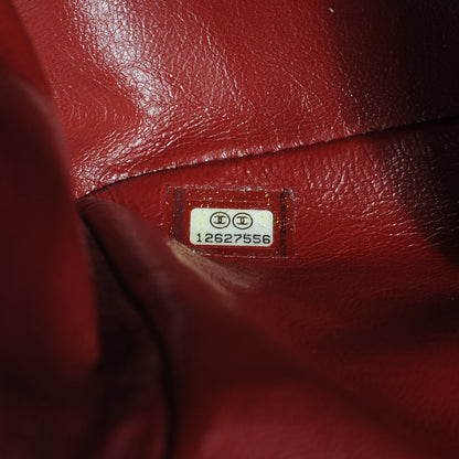 Chanel Caviar Jumbo Single Flap Dark Red 8 of 9