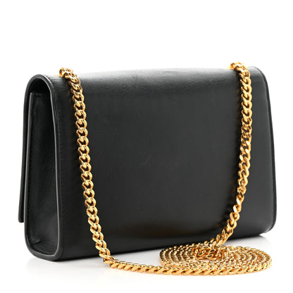 Saint Laurent Calfskin Small Classic Monogram Kate Tassel Satchel Black 3 of 17