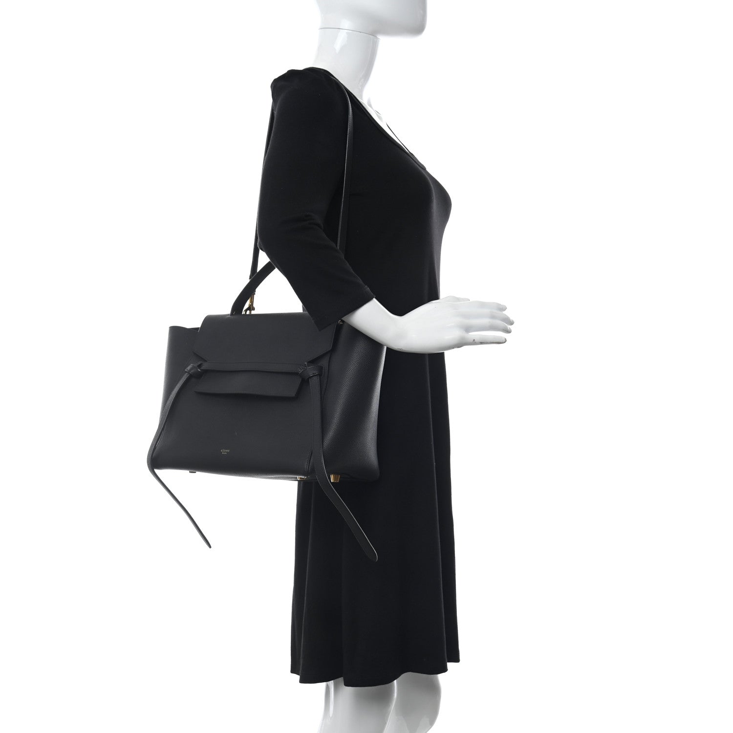 Celine Grained Calfskin Mini Belt Bag Black 2 of 15