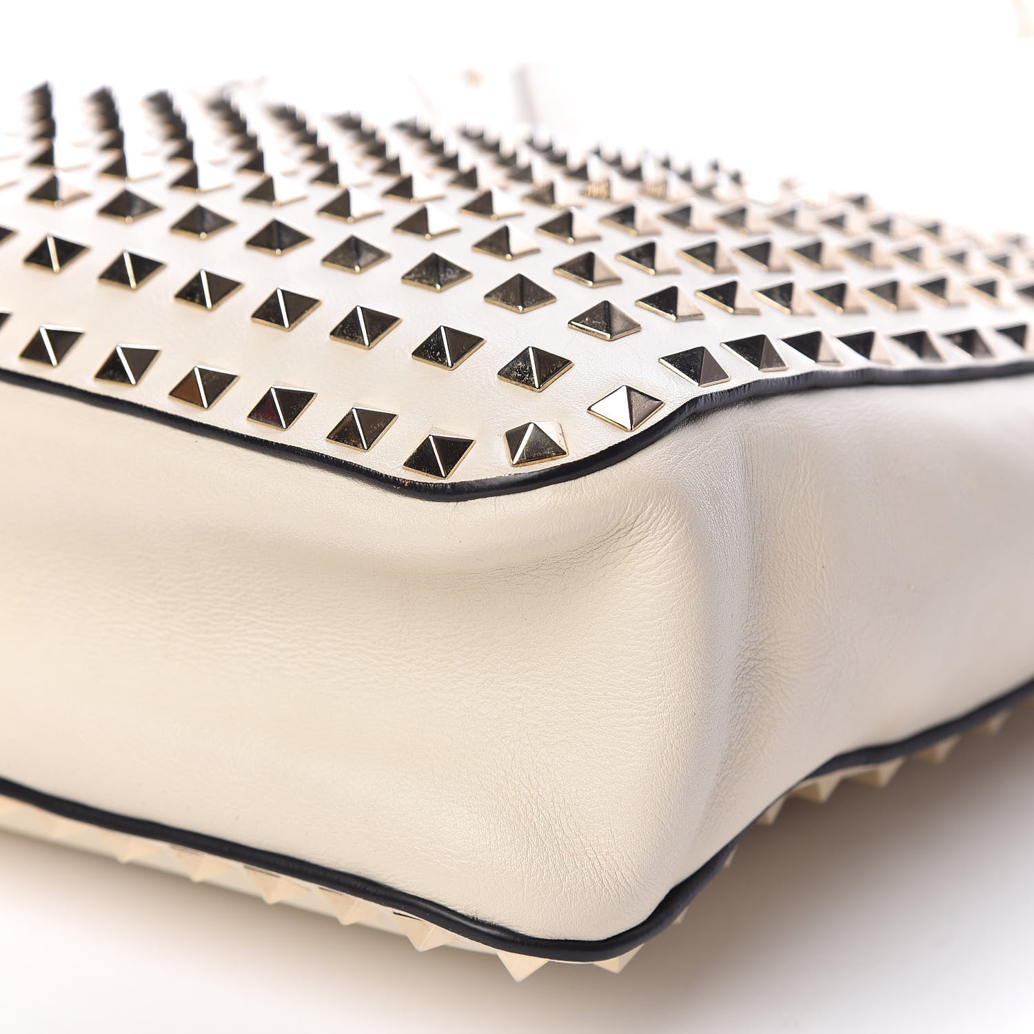 Valentino Garavani Vitello Large Rockstud All Over Flip-Lock Messenger Bag Light Ivory 12 of 12