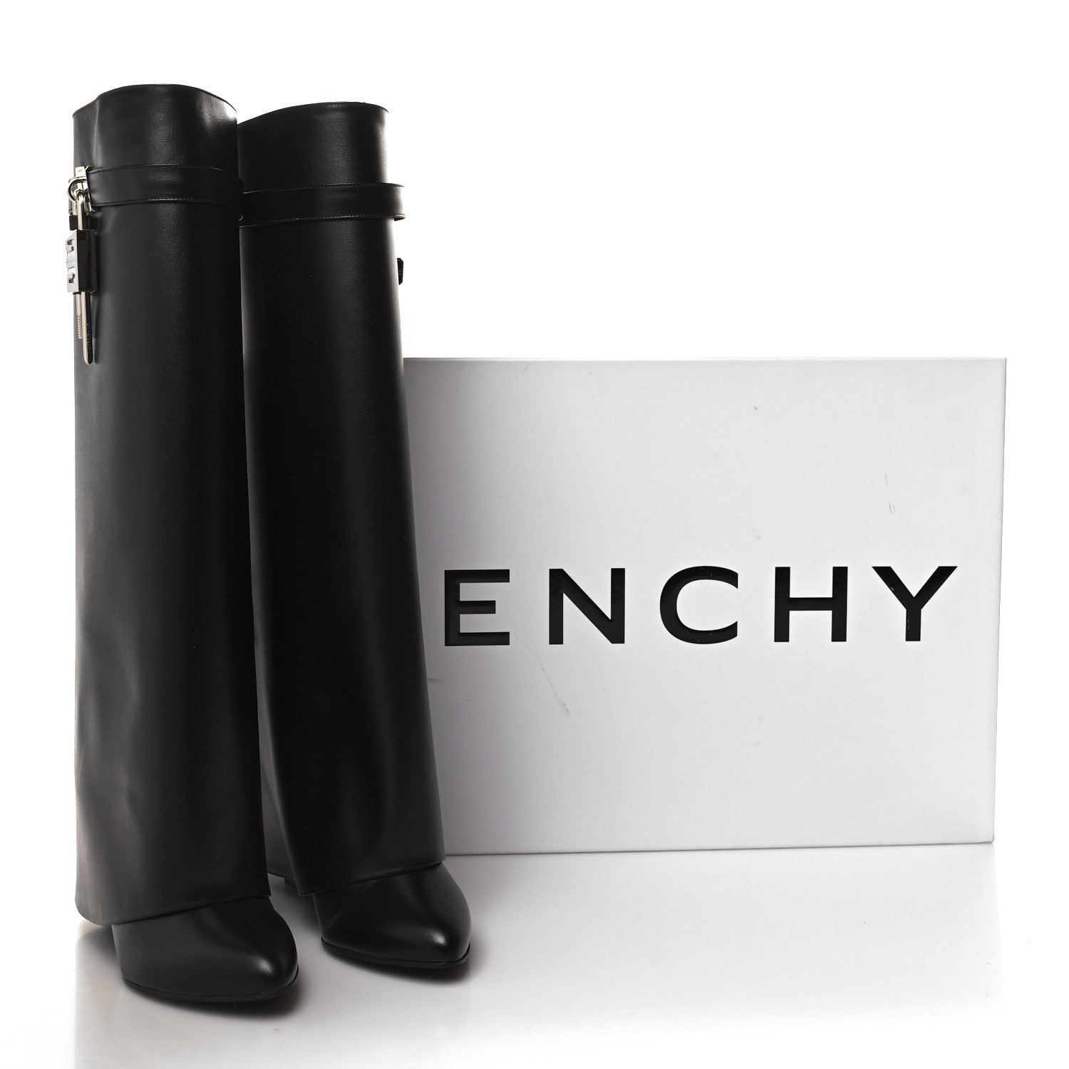 Givenchy Calfskin Shark Lock Pant Boots 39 Black 8 of 8