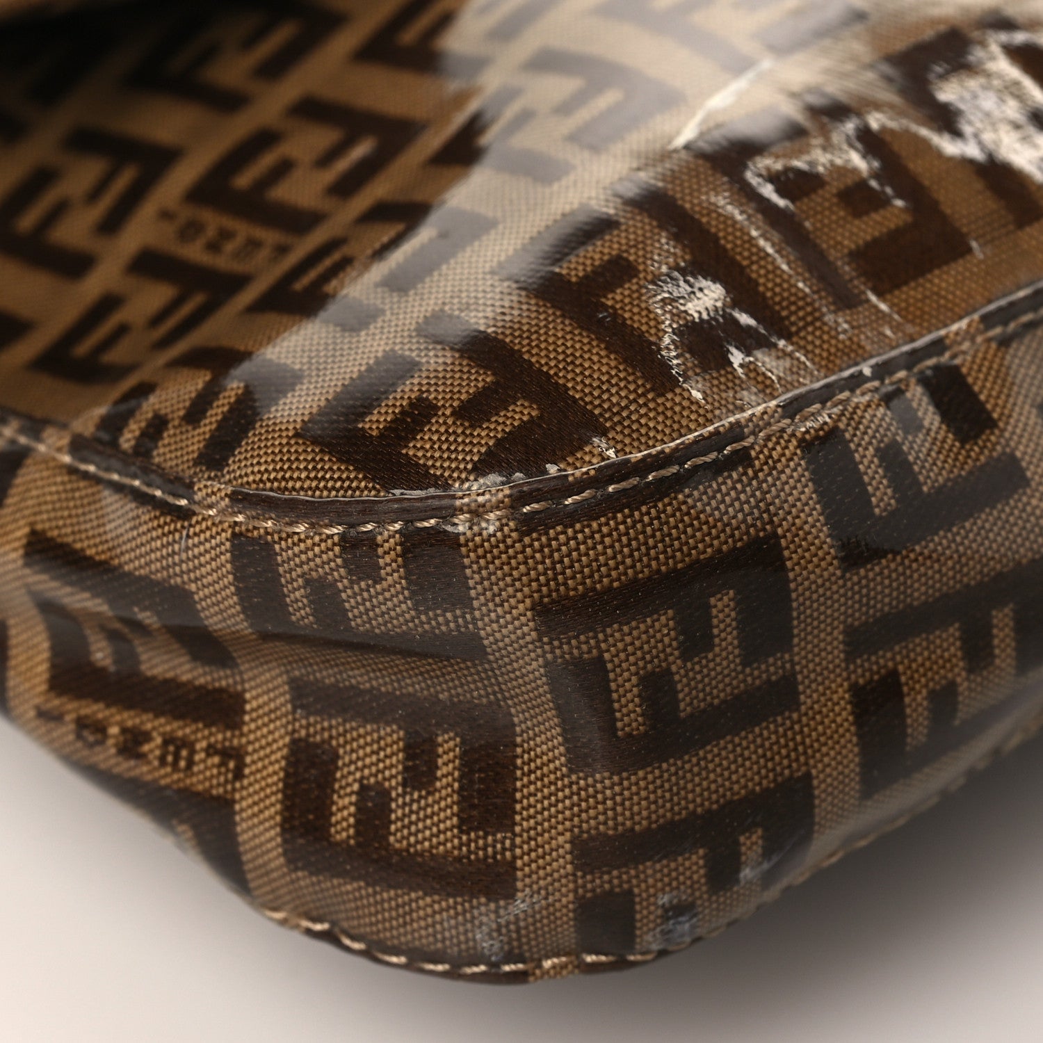 Fendi Vinyl Zucchino Baguette Tobacco 7 of 13