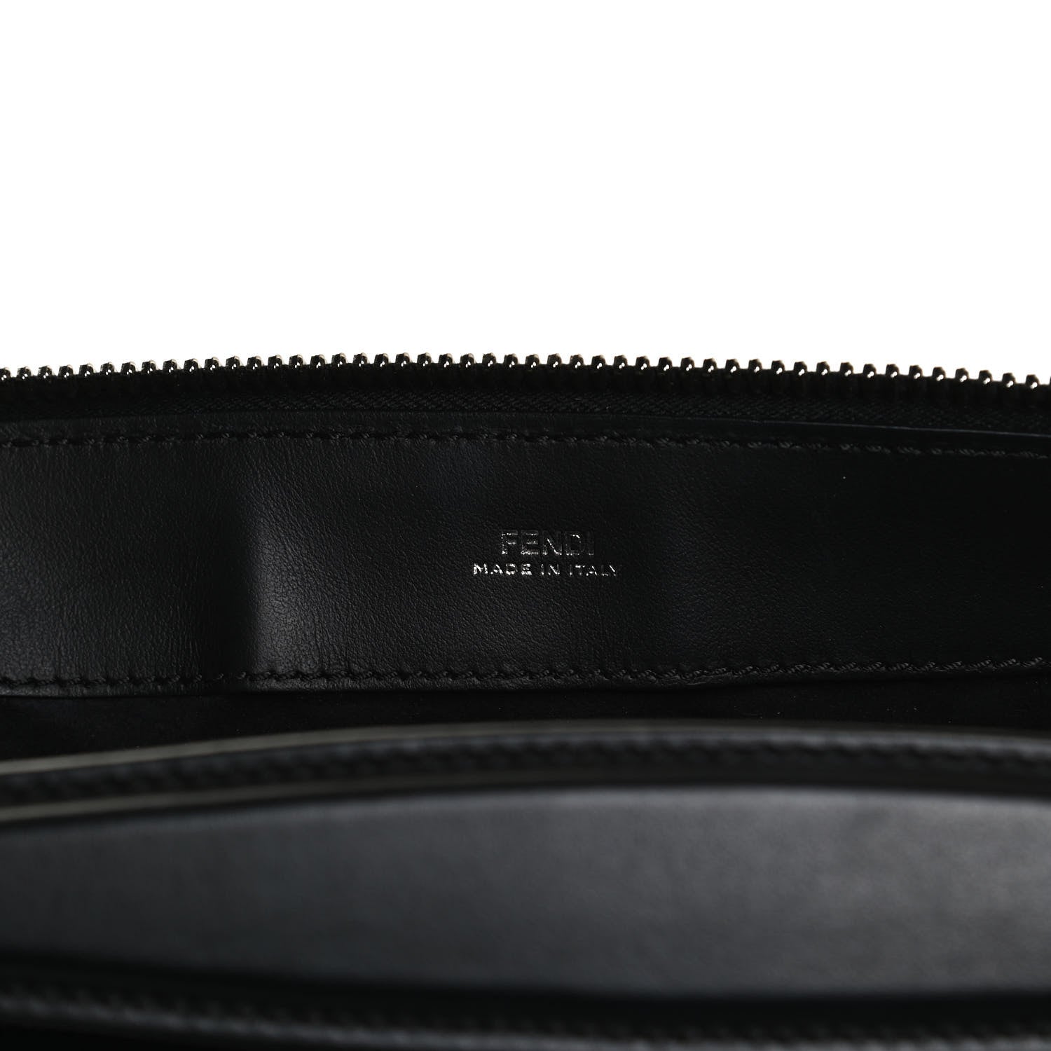 Fendi Vitello Baltico Dolce DotCom Satchel Black Blue Royal 9 of 9