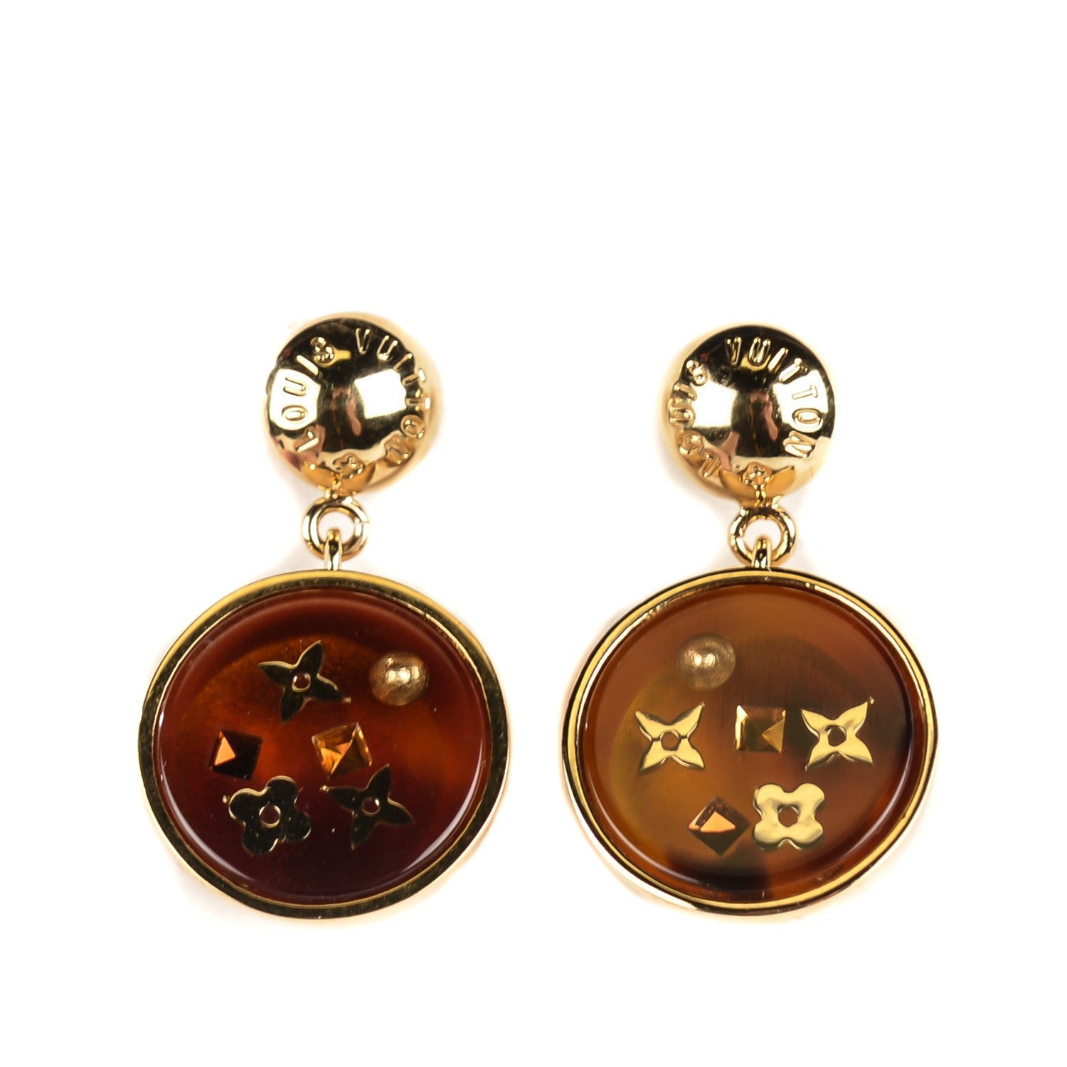 Louis Vuitton Swarovski Crystal Inclusion Earrings 1 of 5