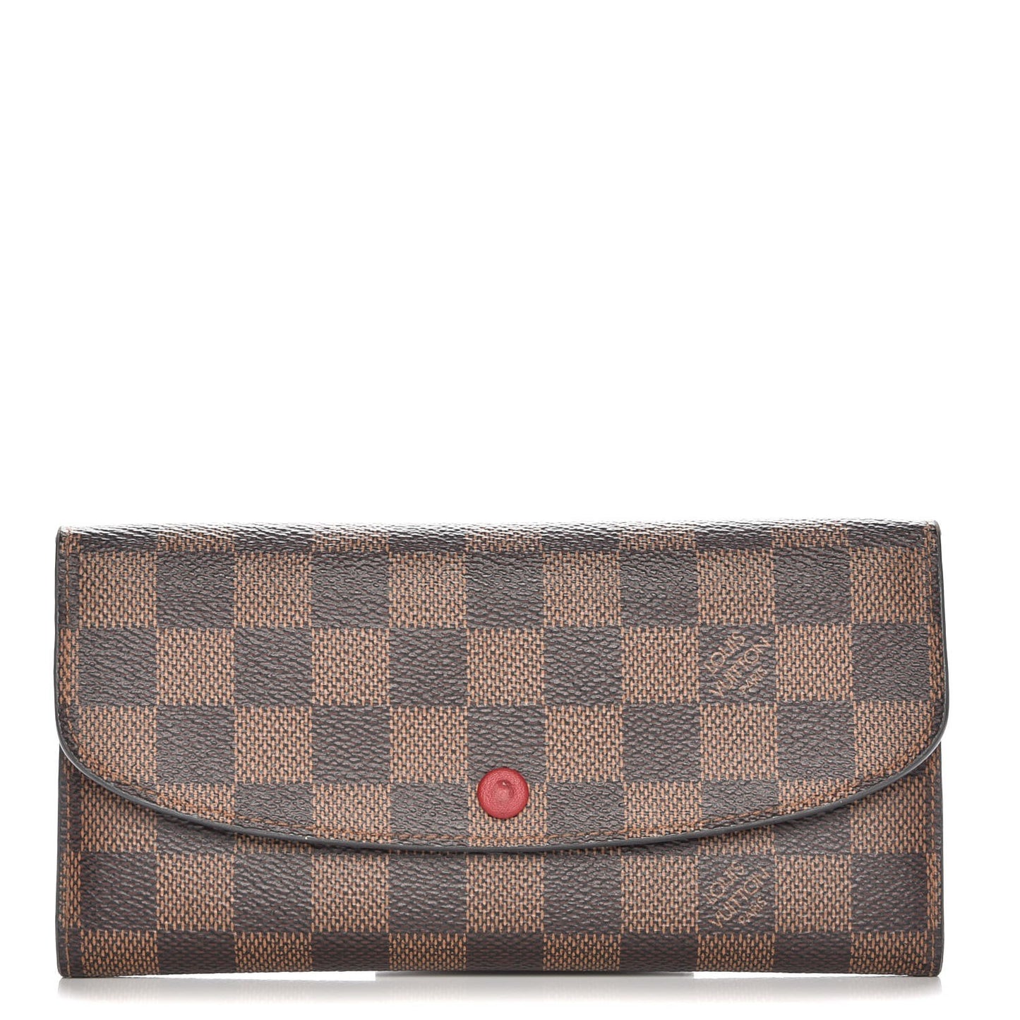 Damier Ebene Emilie Wallet Red