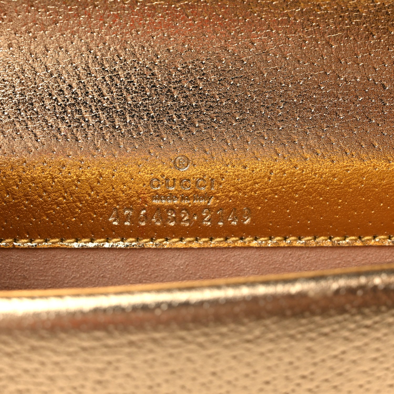 Gucci Metallic Calfskin Super Mini Dionysus Shoulder Bag Gold 6 of 8