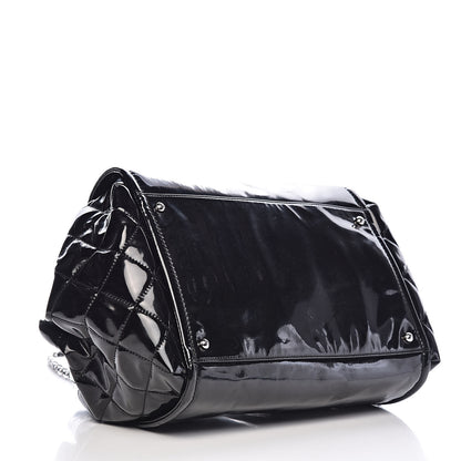 Chanel Vinyl Lipstick Ligne Accordion Tote Black 4 of 10