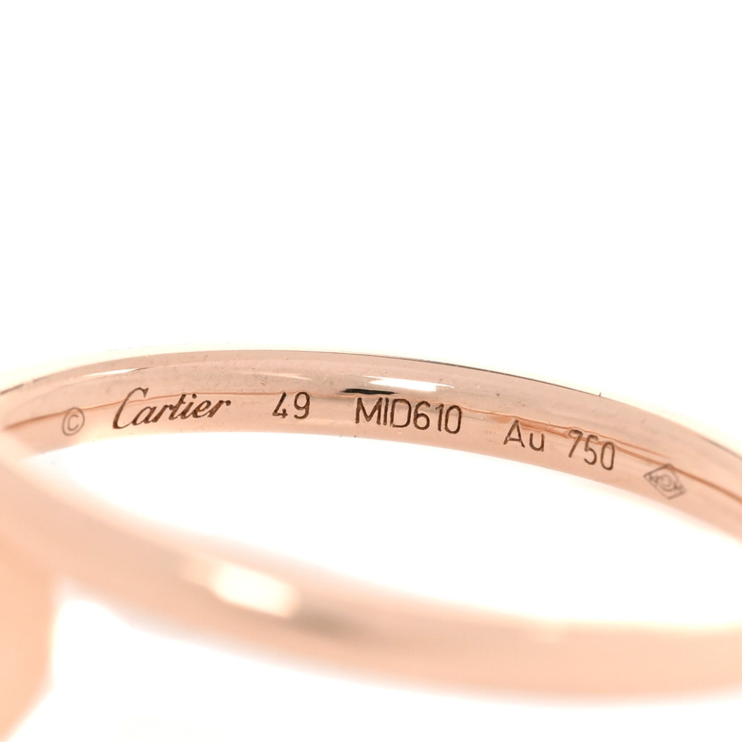 18K Pink Gold Small Juste Un Clou Ring 49 4.75
