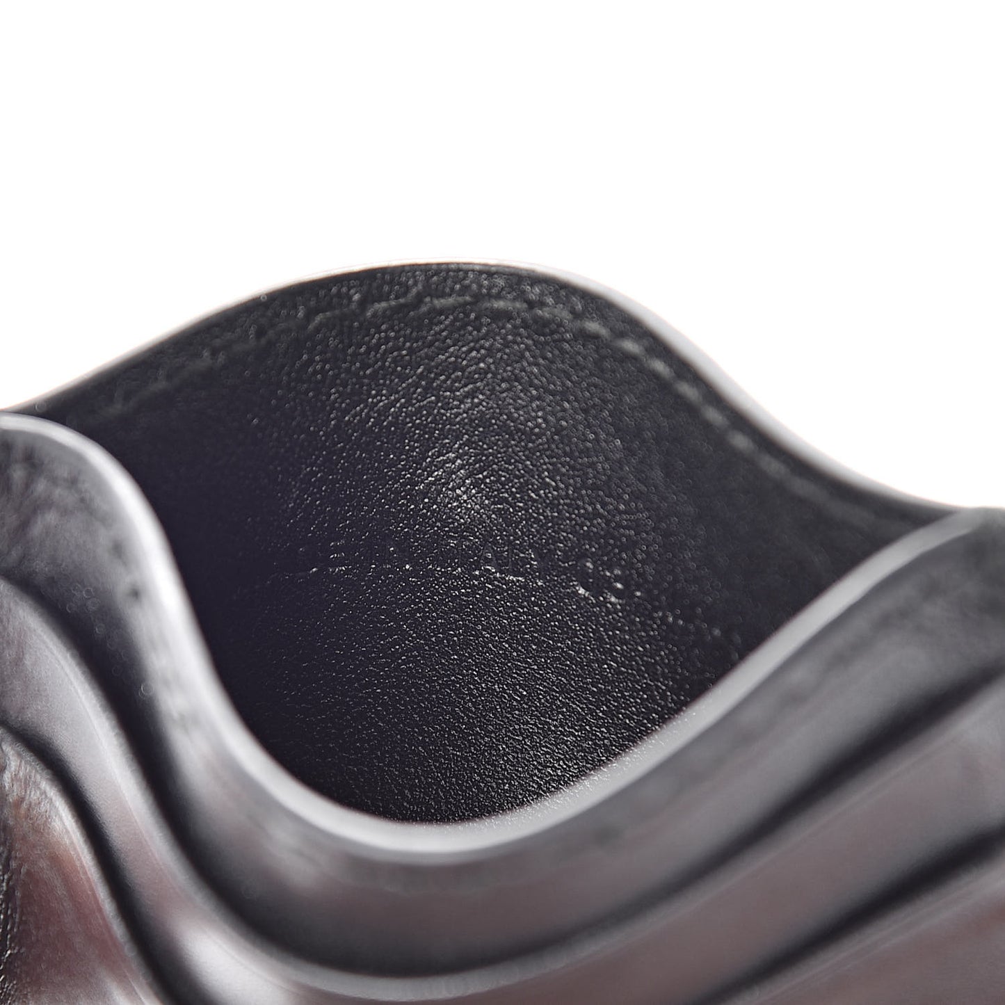 Calfskin D-Fence Card Holder Black
