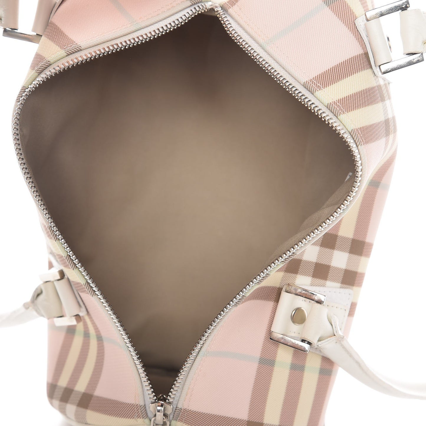 Candy Check Barrel Satchel Pink White