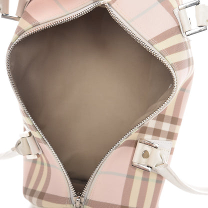 Burberry Candy Check Barrel Satchel Pink White 5 of 14