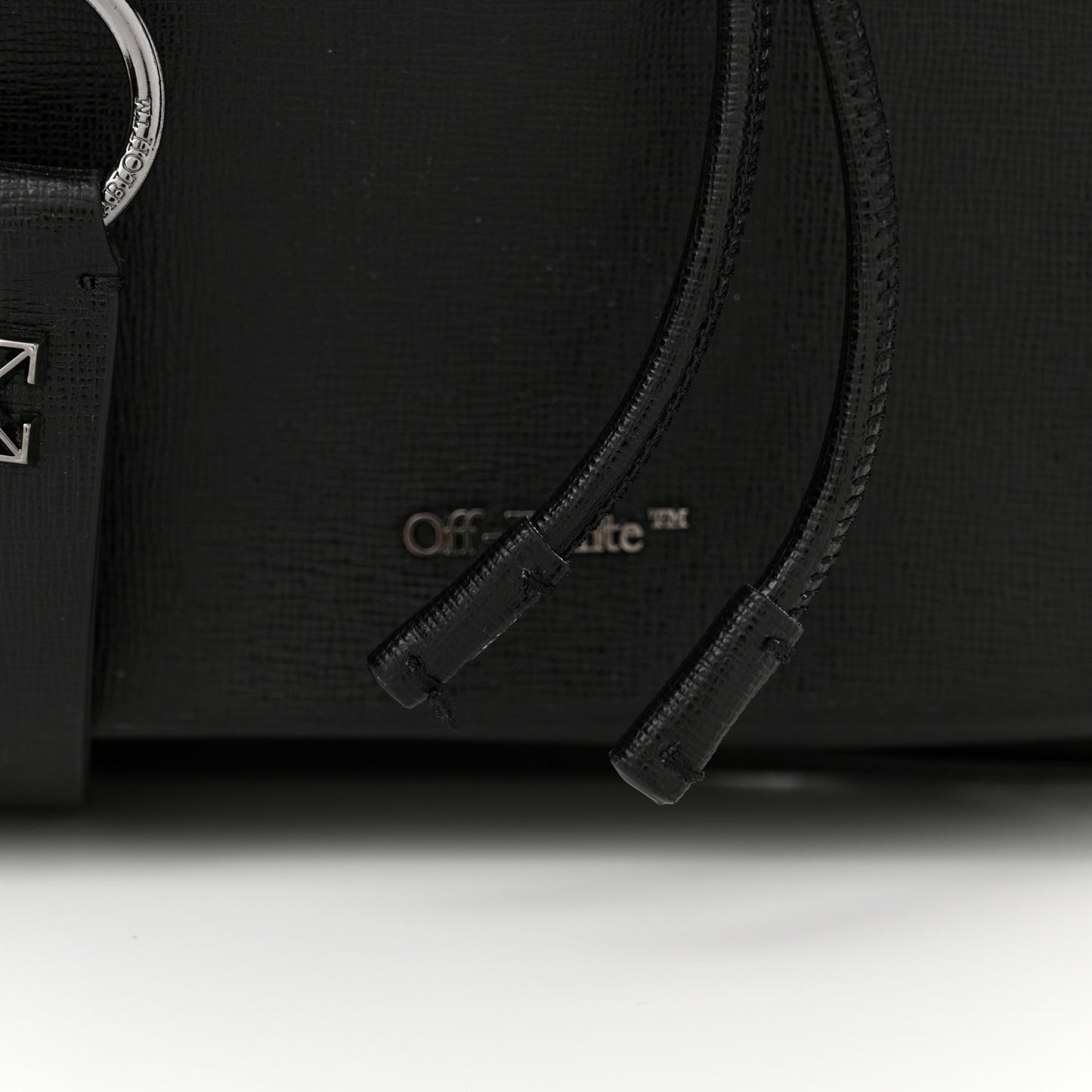Saffiano Diag Backpack Black White