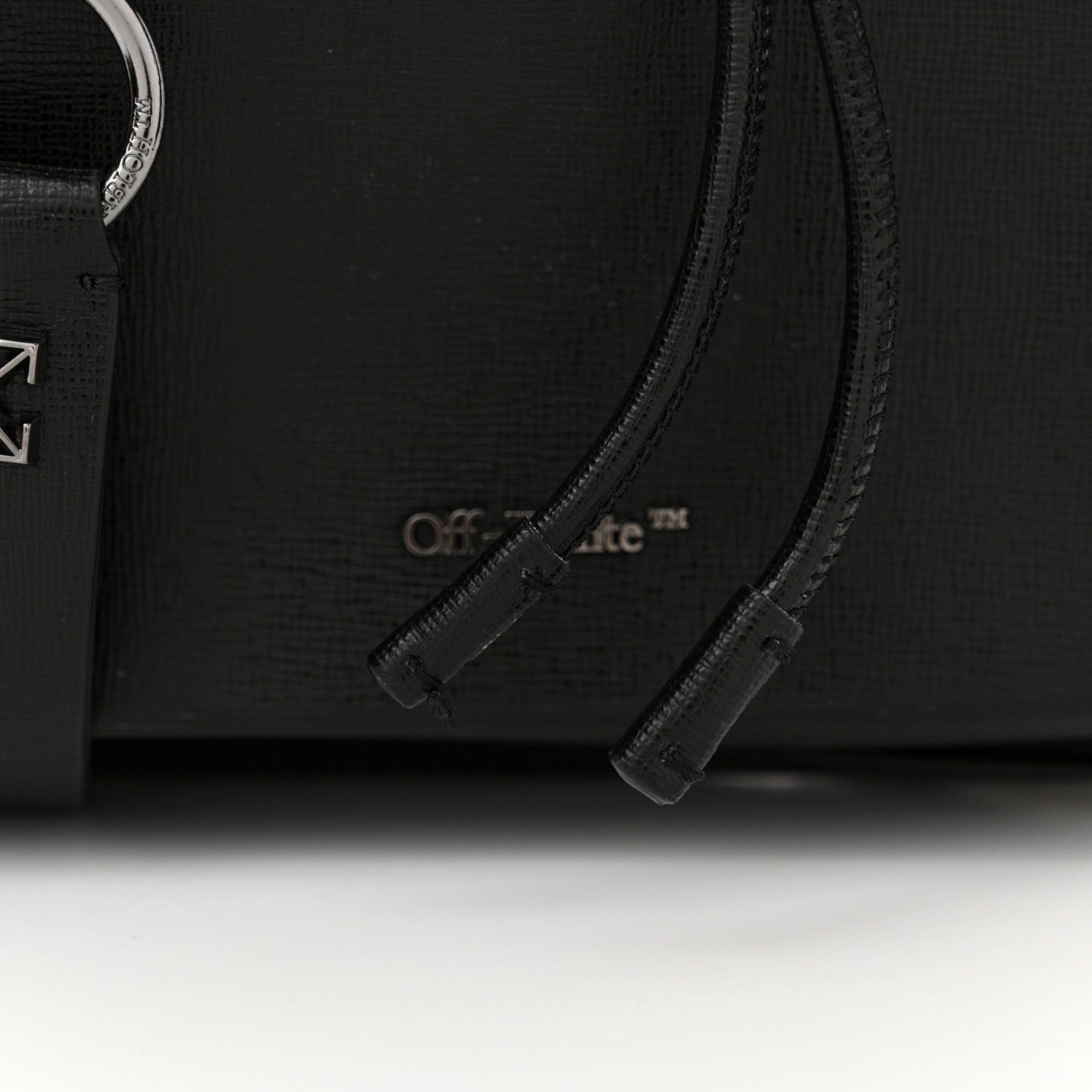 Off-White Saffiano Diag Backpack Black White 11 of 12