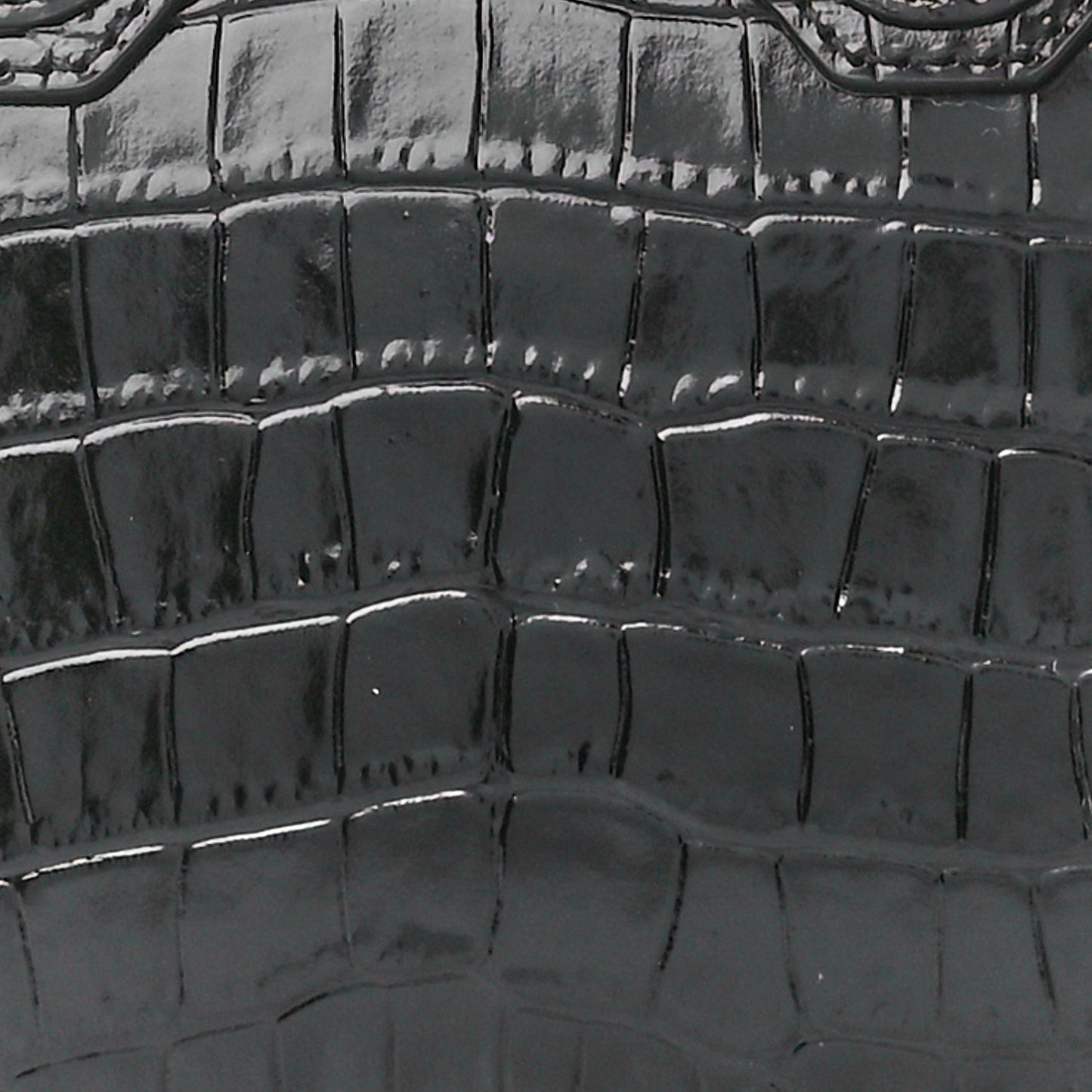 Calfskin Crocodile Embossed Mini Antigona Black