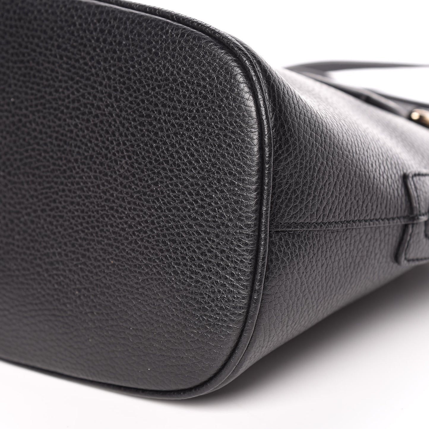 Dollar Calfskin Medium Dome Bag Black