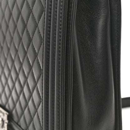 Chanel Lambskin Quilted Large Boy Flap Black 12 of 13