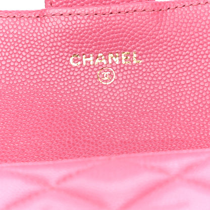 Chanel Caviar Quilted Large Gusset Flap Wallet Pink 5 of 8