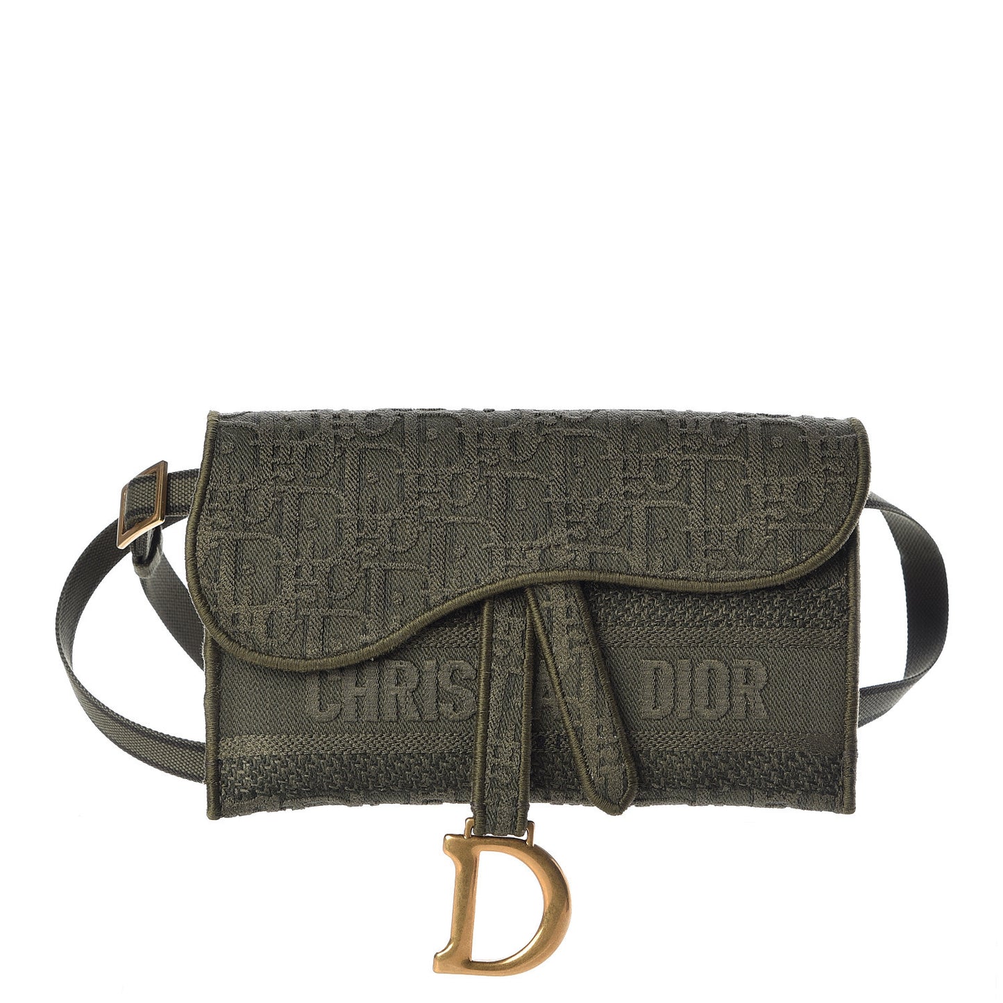 Oblique Saddle Belt Bag Green