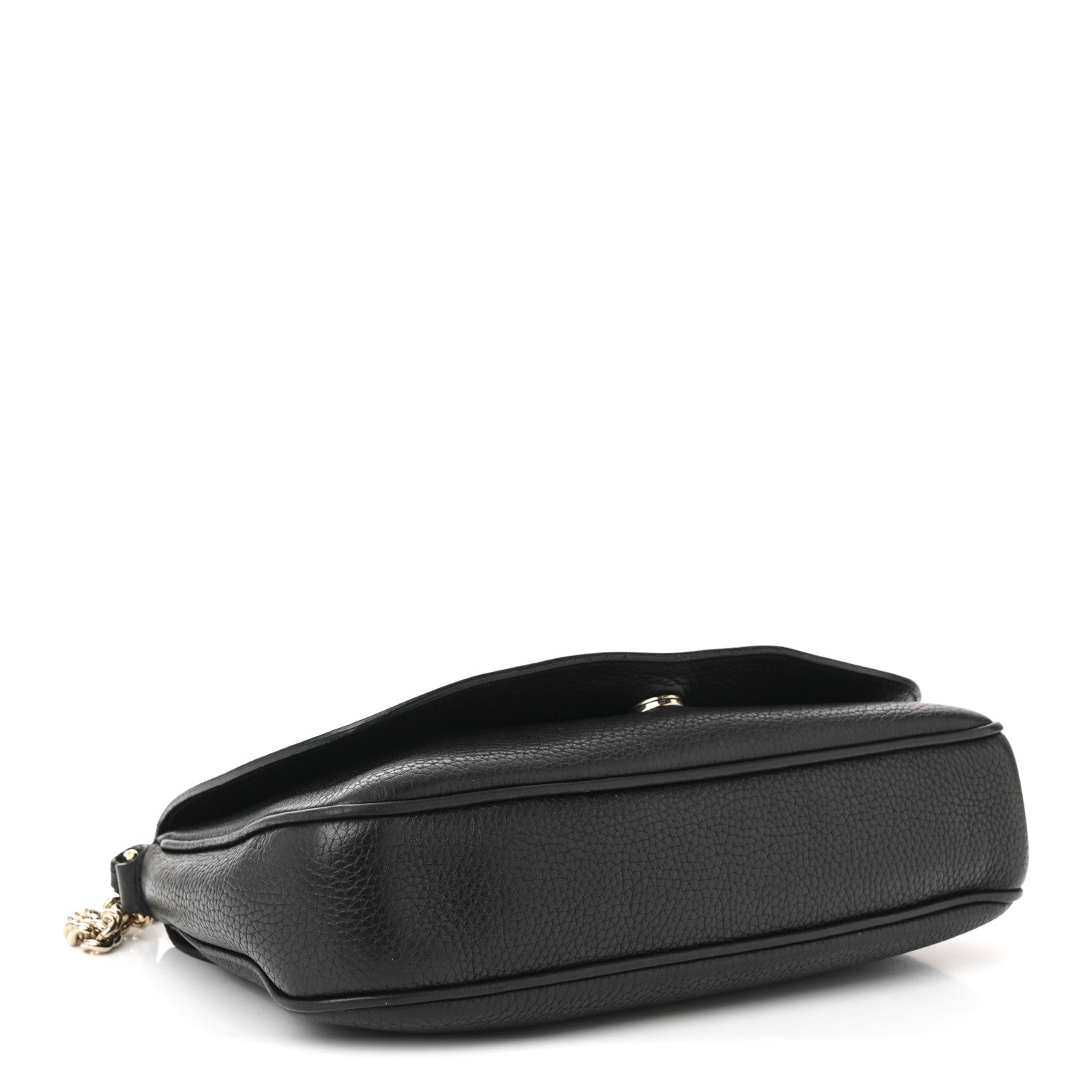Gucci Pebbled Calfskin Medium Soho Flap Crossbody Black 4 of 12