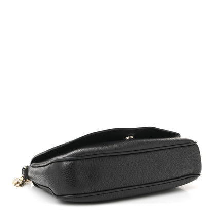 Gucci Pebbled Calfskin Medium Soho Flap Crossbody Black 4 of 12