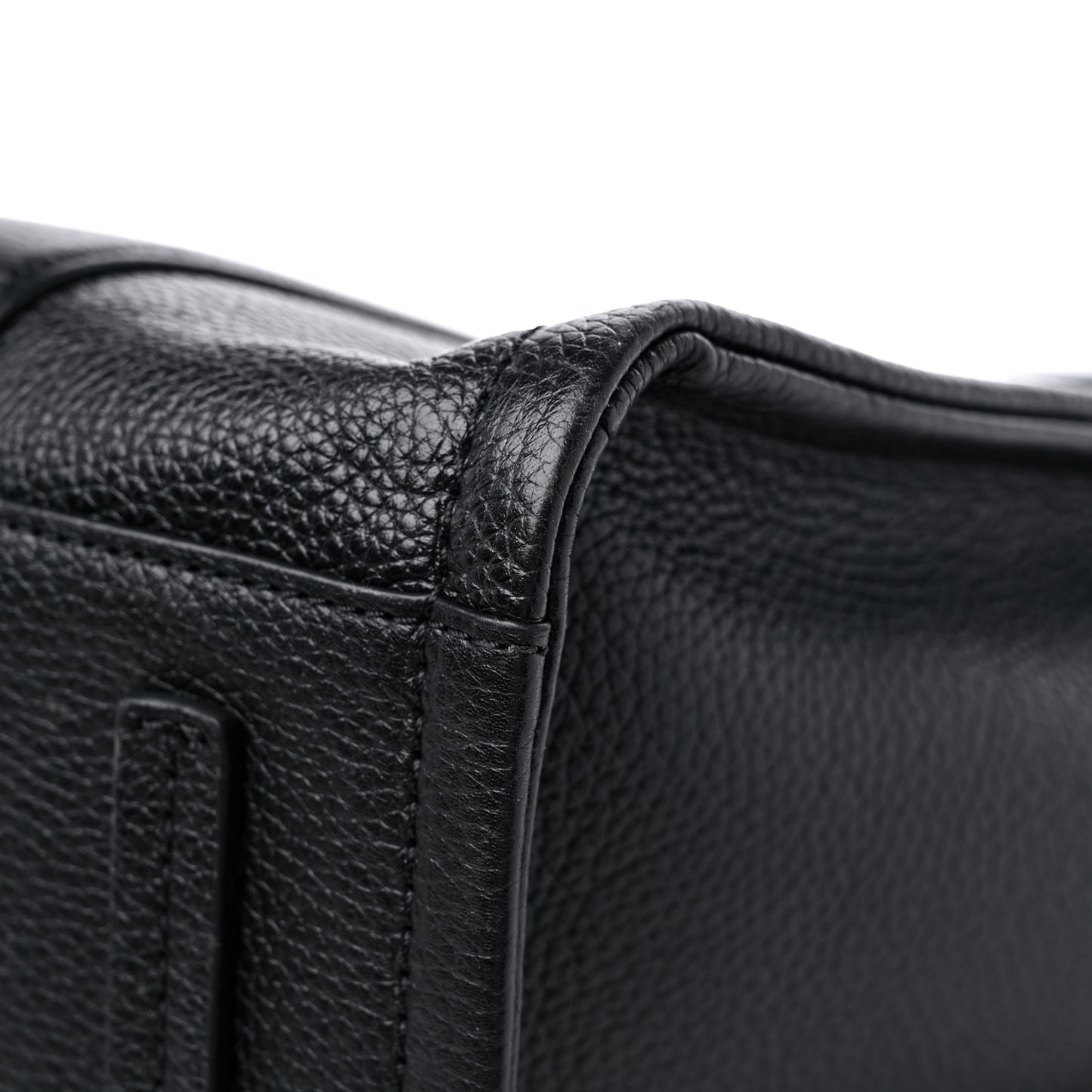 Grained Calfskin Large The Tote Bag Black