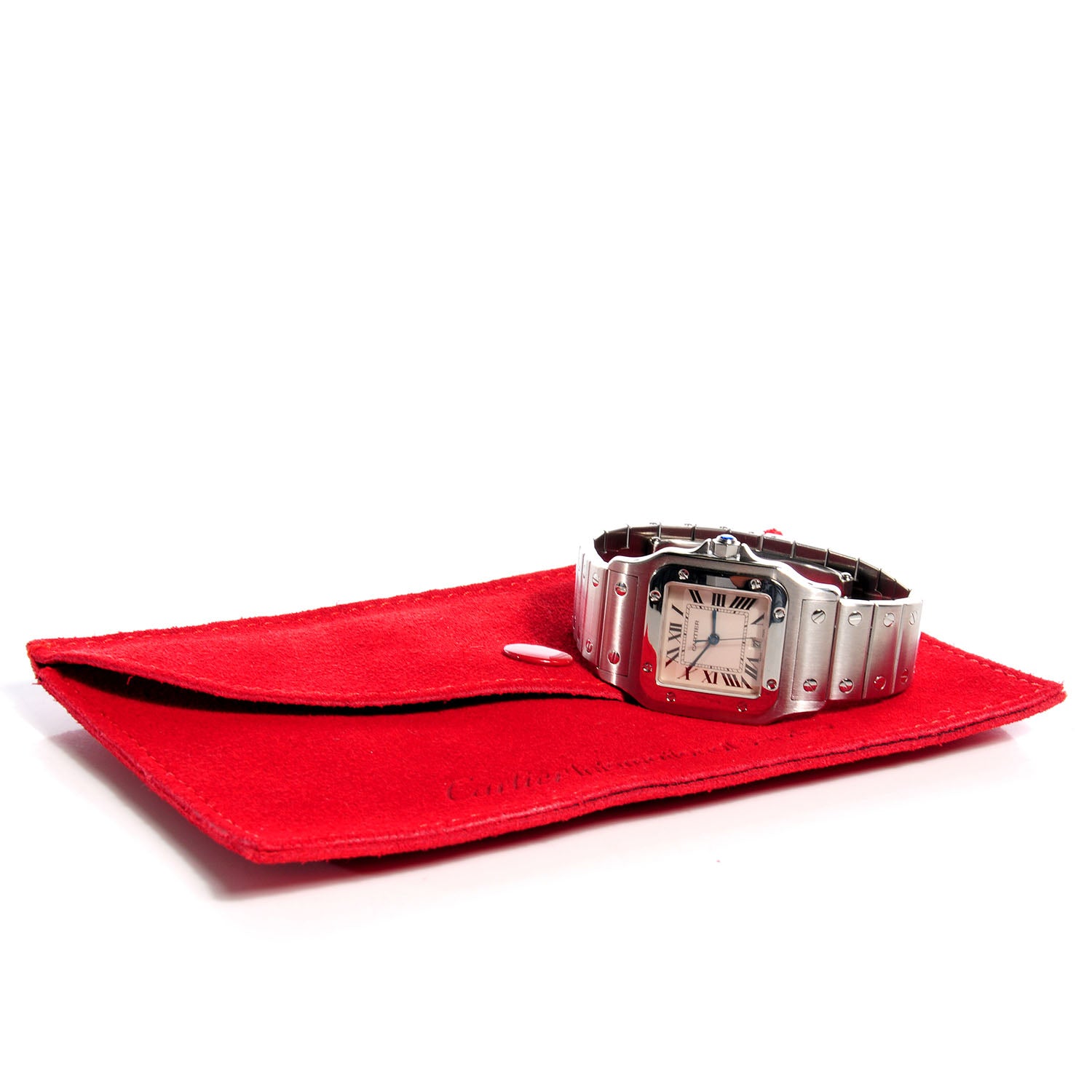 Cartier Stainless Steel 29mm Santos De Galbee Quartz Watch 7 of 7