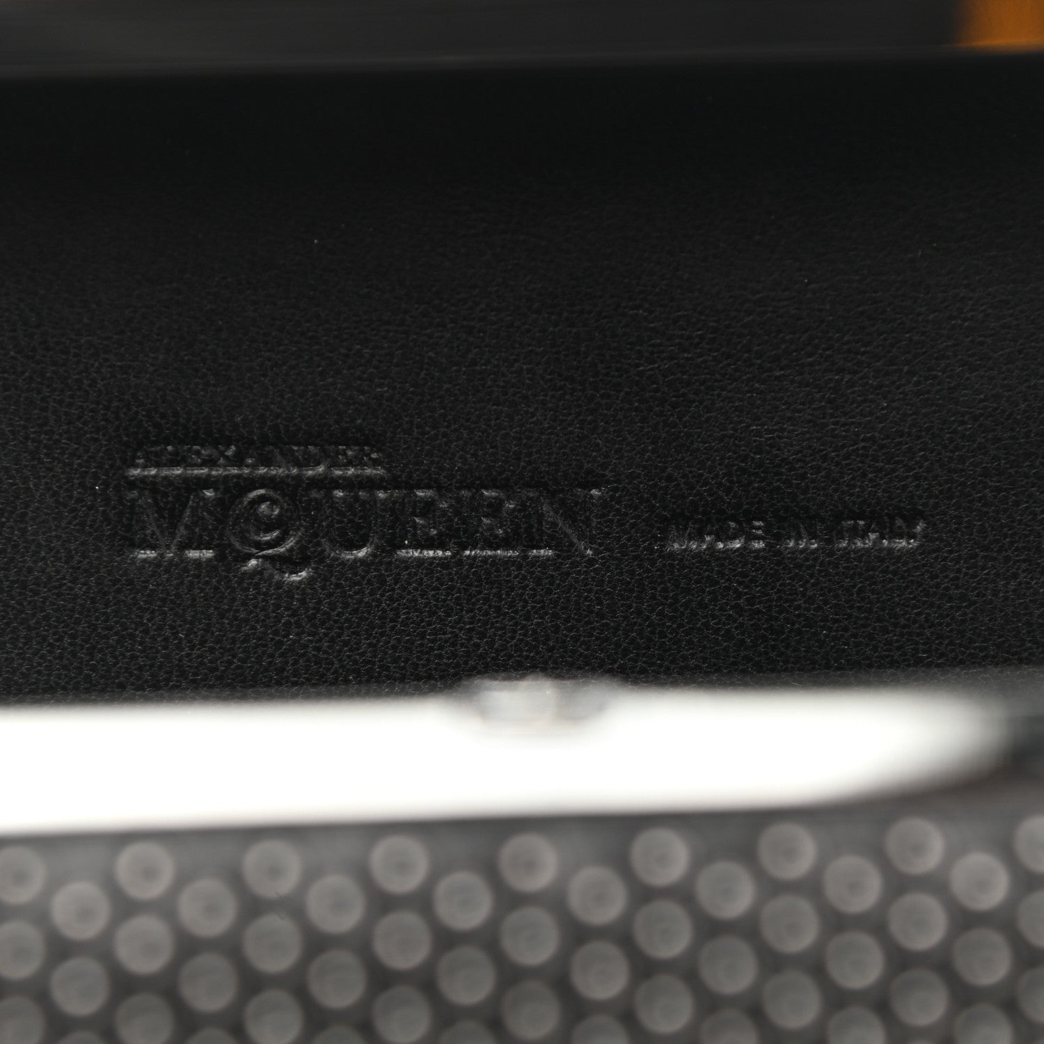 Alexander McQueen Suede Studded Skull Knuckle Box Clutch Black 5 of 7