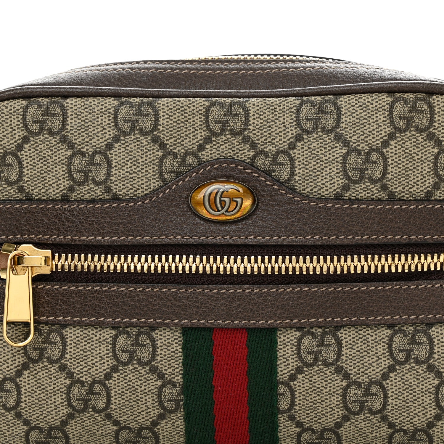 Gucci GG Supreme Monogram Web Small Ophidia Belt Bag 95 38 Dark Brown 8 of 10