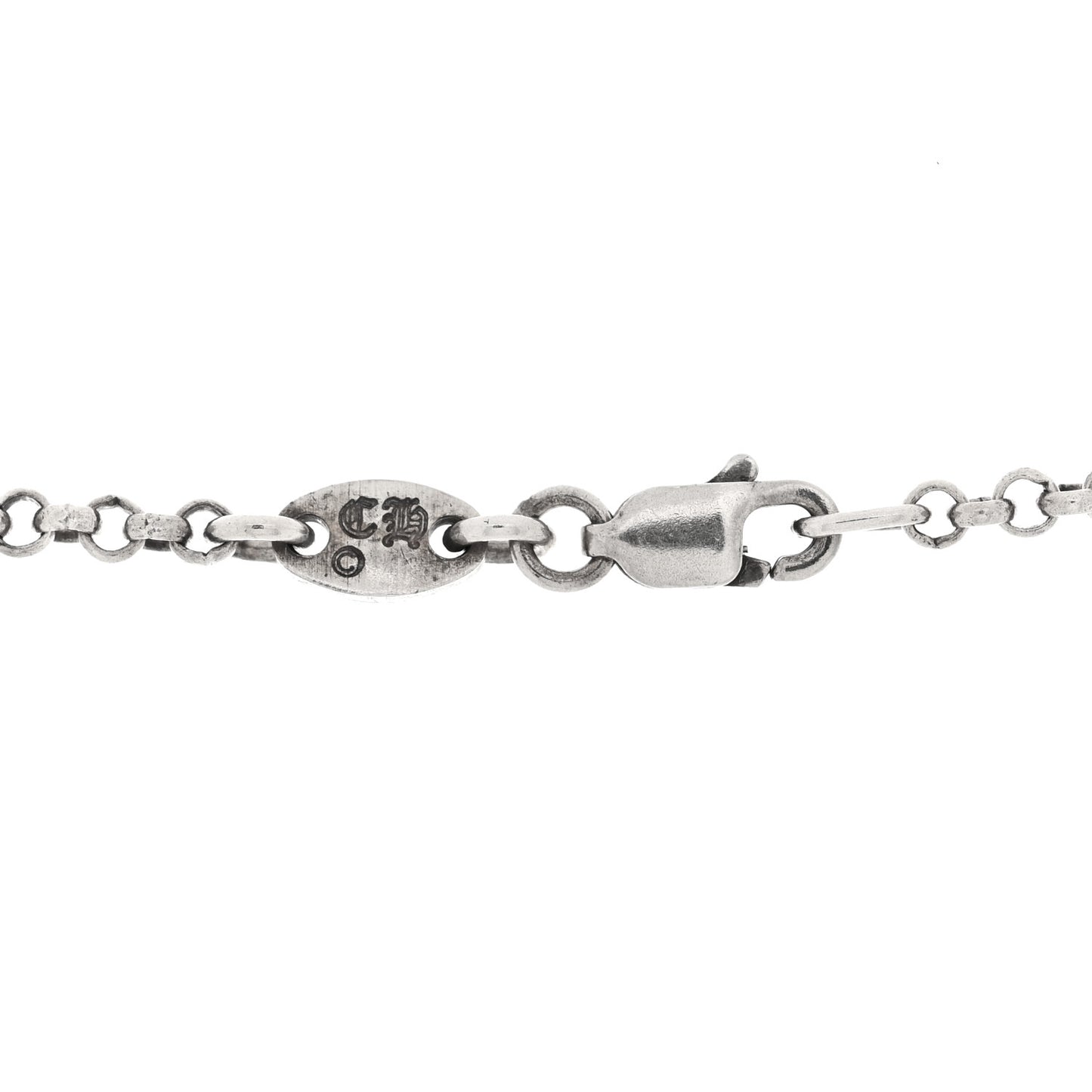 Sterling Silver Diamond Open Baby Fat Framed Cross Pendant Roll Chain Necklace